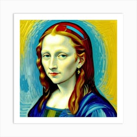 Timeless Beauty Captured in a Young Mona Lisa Art Print