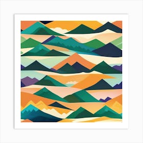 Abstract Mountains 5 Art Print