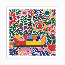 Ecclectic Interiors Mid Century Art Print