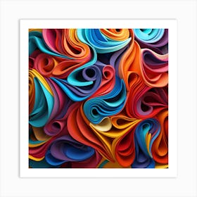 Colorful Paper Art 1 Art Print