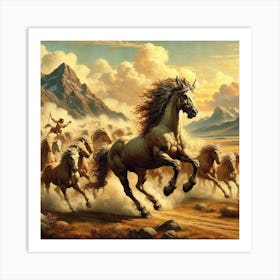 Horses Of The Plains Art Print