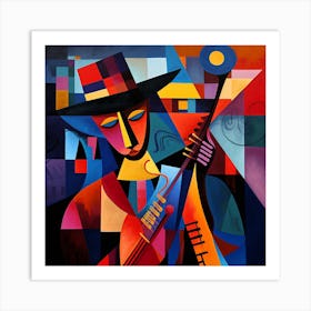 Man With A Guitar 1 Art Print
