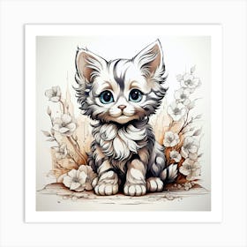 Cute Kitten 1 Art Print