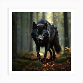Wolf In The Forest #2 Art Print