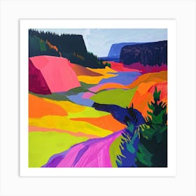 Colourful Abstract Bohemian Switzerland National Park Czech Republic 4 Art Print