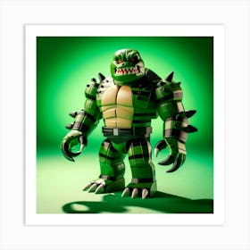 Killer Croc from Batman in Lego style 1 Art Print