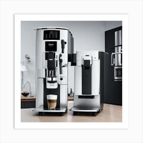 Two Coffee Machines In A Kitchen Art Print