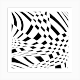 Abstract Black And White Pattern 6 Art Print