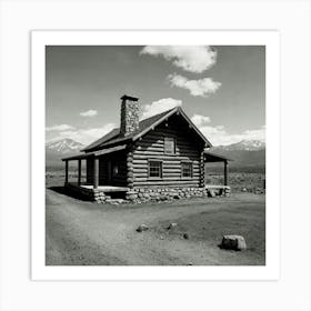 Cabin In The Mountains Art Print