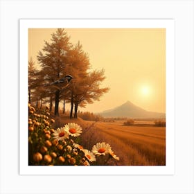 Sunset In The Countryside 1 Art Print