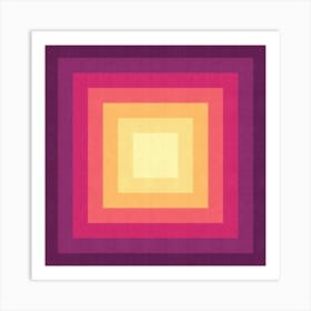 Squares gradient colors 5 Art Print