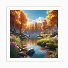 Autumn In The Forest 4 Art Print