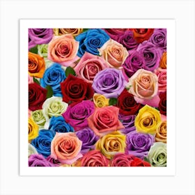 Colorful Roses 52 Art Print