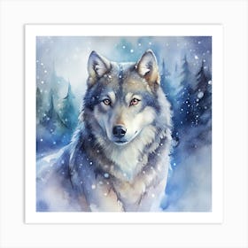 Wolf Painting Art Print