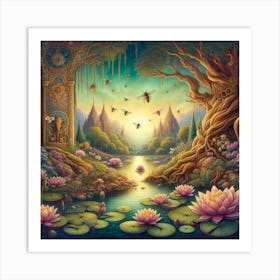 Ancient mystical scenery 1 Art Print