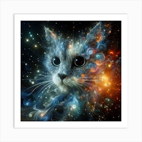 Space cat 3 Art Print