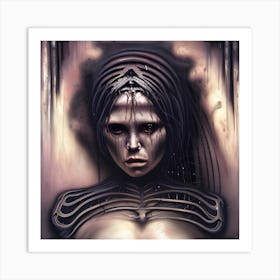 Skeleton Woman Art Print