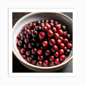 Cranberries In A Bowl Art Print