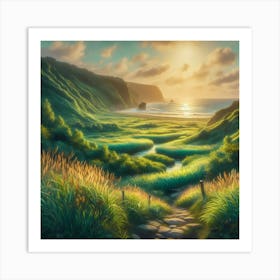 Sunset At The Beach Art Print