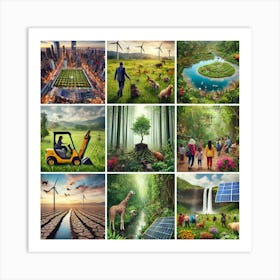 Collage Of Nature Art Print