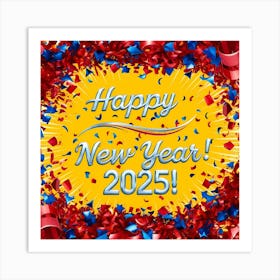 Happy New Year 2025 Art Print