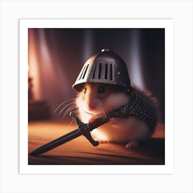 Hamster In Armor Art Print