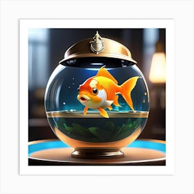Goldfish In A Bowl 19 Art Print