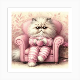 Cat In Pajamas 7 Art Print