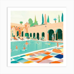 Morocco hotel Art Print