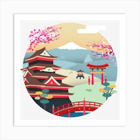 Japanese Pagoda Tokyo Art Japan Behance Animation Travel World Art Print