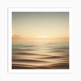 Sunset Over The Ocean 2 Art Print