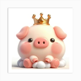 Pig In A Crown 9 Art Print