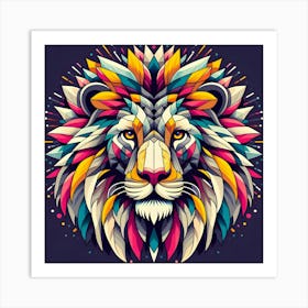 Abstract Lion 2 Art Print