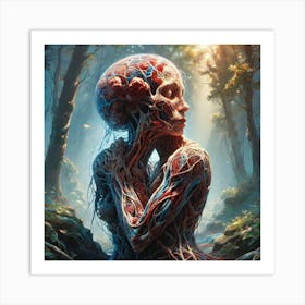 Woman In The Woods 21 Art Print