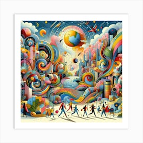 Party on Broadway Art Print