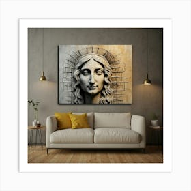 Jesus Face Art Print