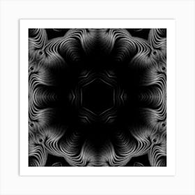 Abstract Black And White Pattern 6 Poster