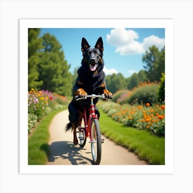 Flux Dev A Majestic German Shepherd With A Shiny Black Coat An 3 Art Print