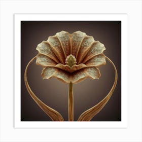 Flax3 Floral Botanical Vintage Poster Flower Art(6) Art Print