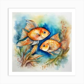 Fish Couple 1 Art Print