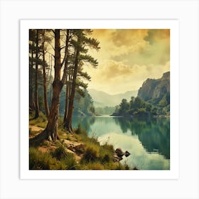 Lake In The Mountains 1 Art Print