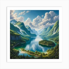 Lake In Norway 1 Art Print