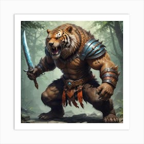 Tigri Berserker Art Print