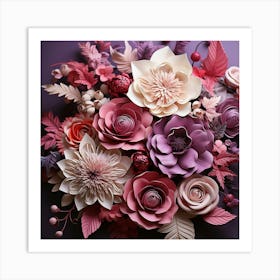 Paper Flowers 15 Art Print