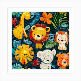 Zoo Animals 1 Art Print