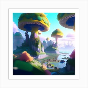 Mushroom Island 3 Art Print