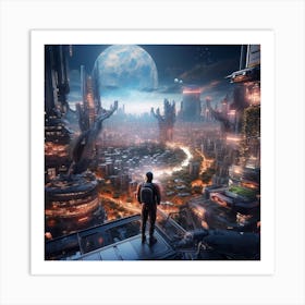 Futuristic City 39 Art Print