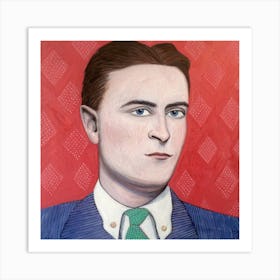 F Scott Fitzgerald Square Art Print