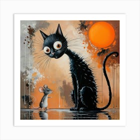 Cat And Mouse 1 Art Print