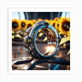 Ring With Sunflowers Art Print